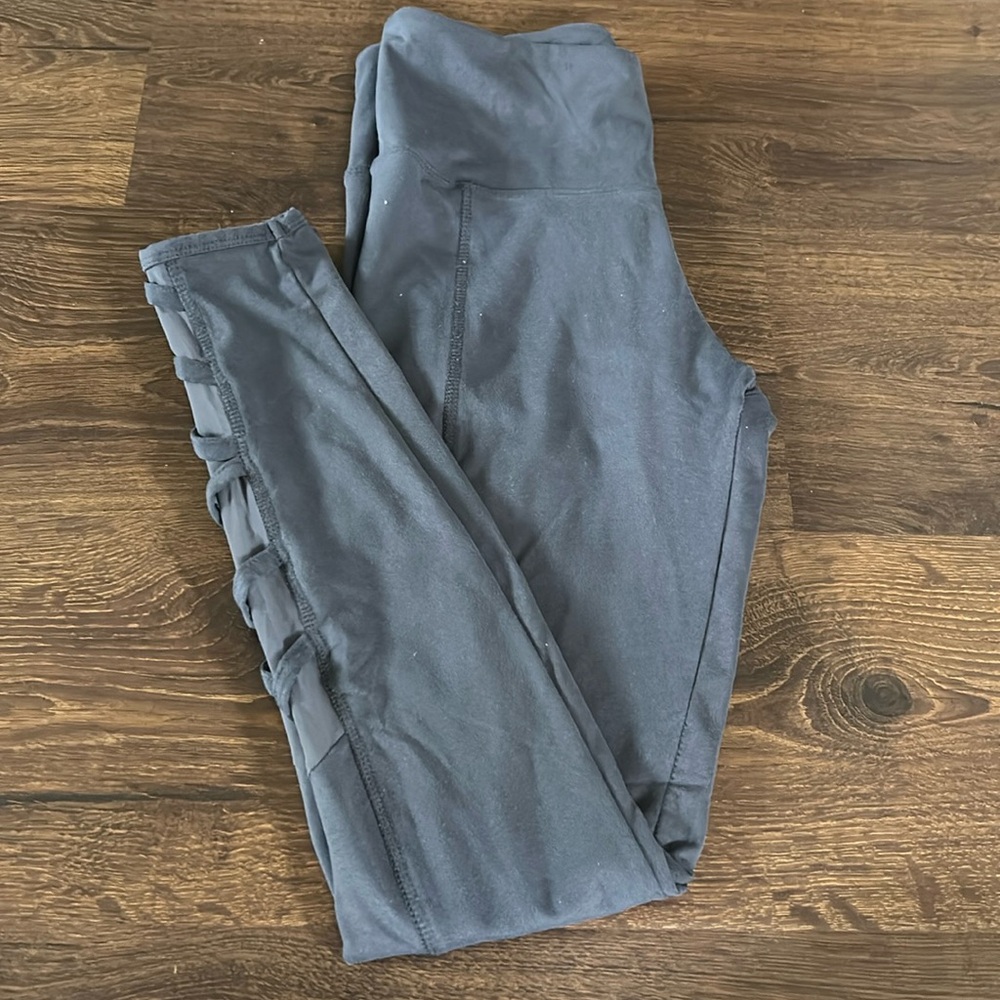 dark gray full length leggings